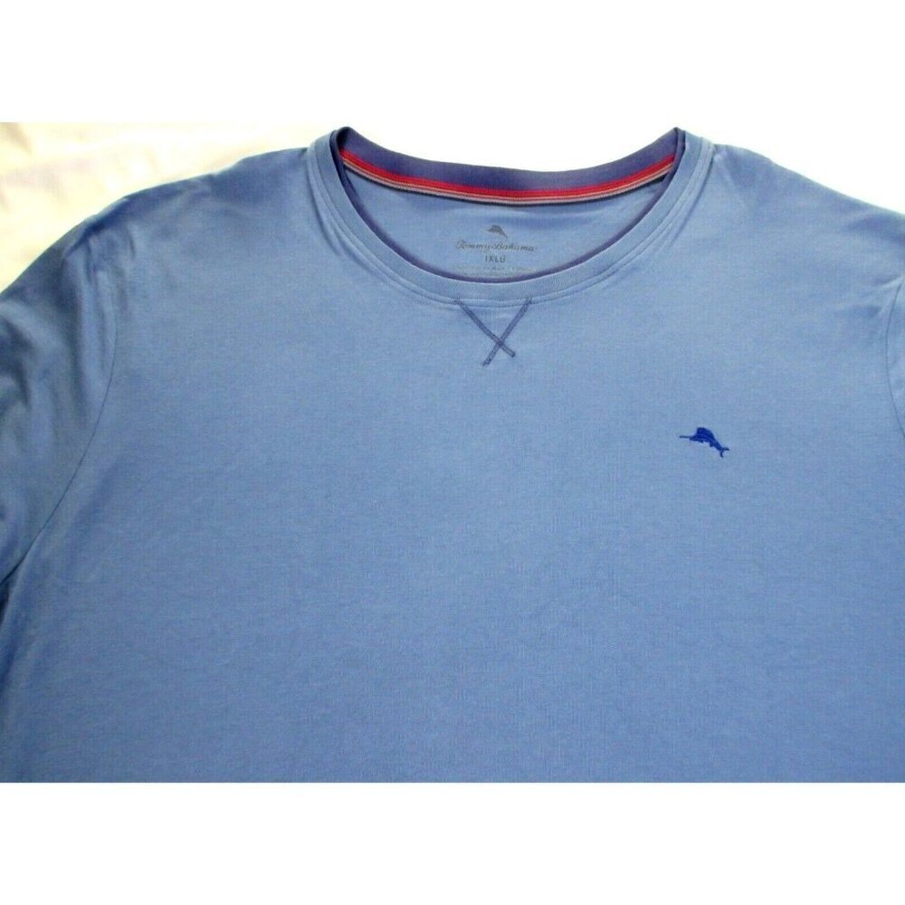 Tommy Bahama Men's LS Cotton Modal Big & Tall Crew Neck Tee Shirt Denim Blue NWT